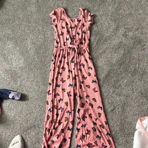 pink butterfly pantsuit